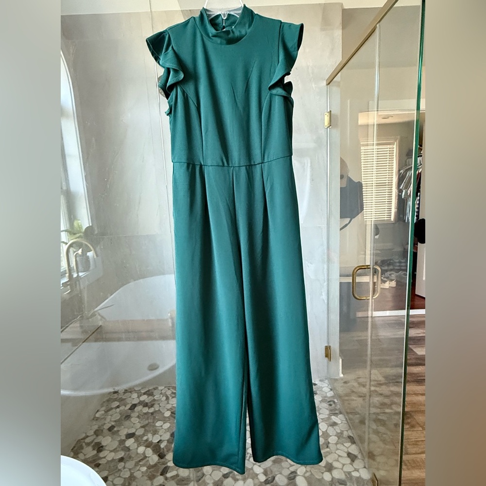 Francesca’s Blue Rain Jumpsuit